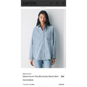 Denim Forum Light Blue Oversized Denim Shirt